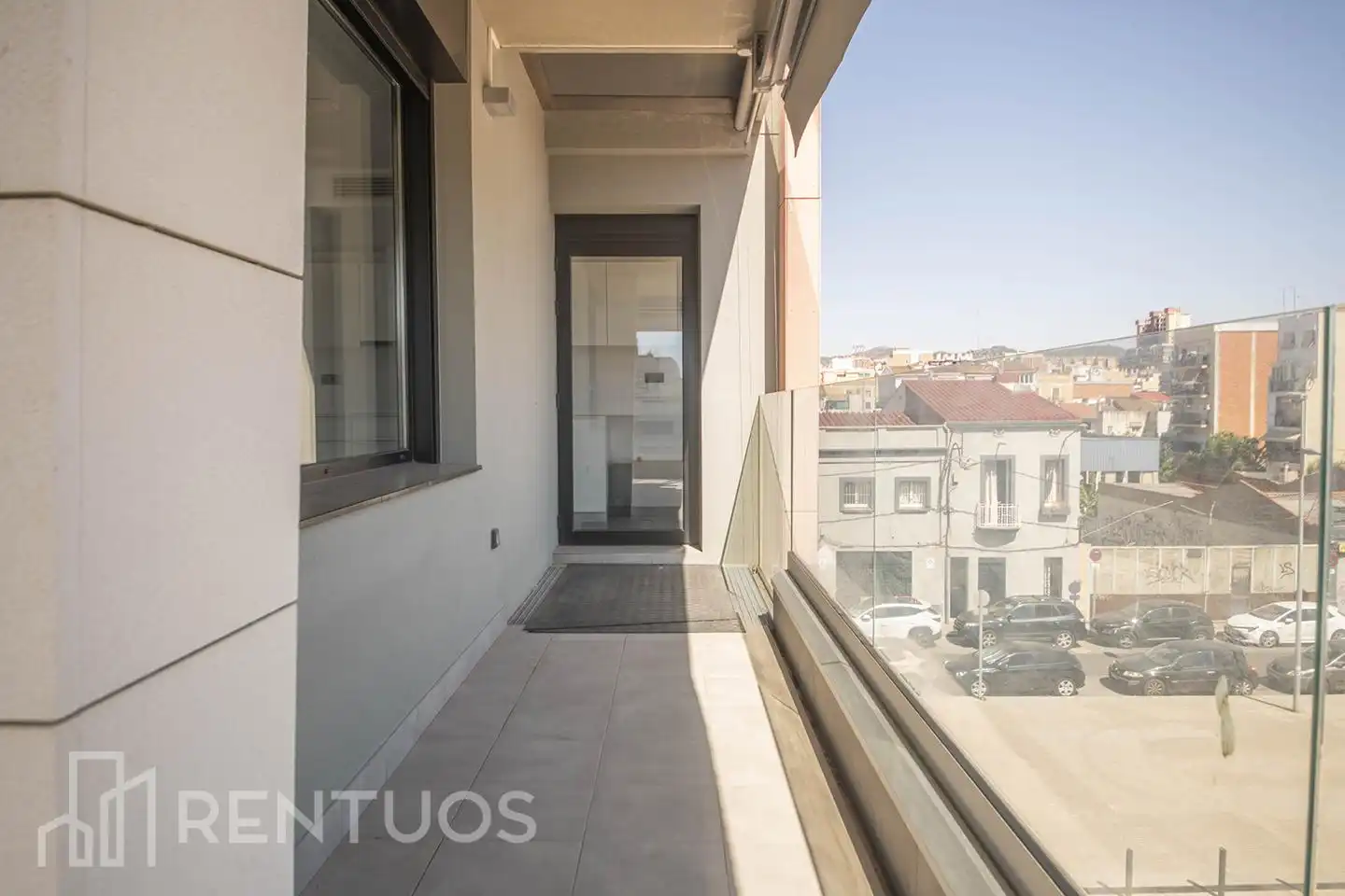 Terrace of Flat for rent in Badalona  with Air Conditioner, Heating and Parquet flooring