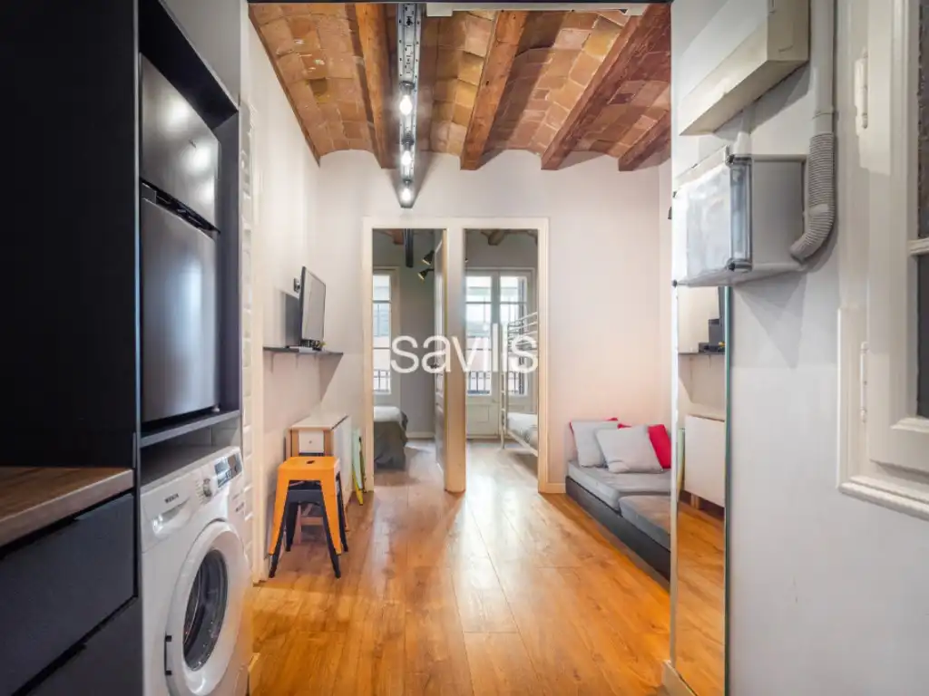 Sala de estar de Apartamento en venta en Barcelona con Aire acondicionado, Horno y Balcón