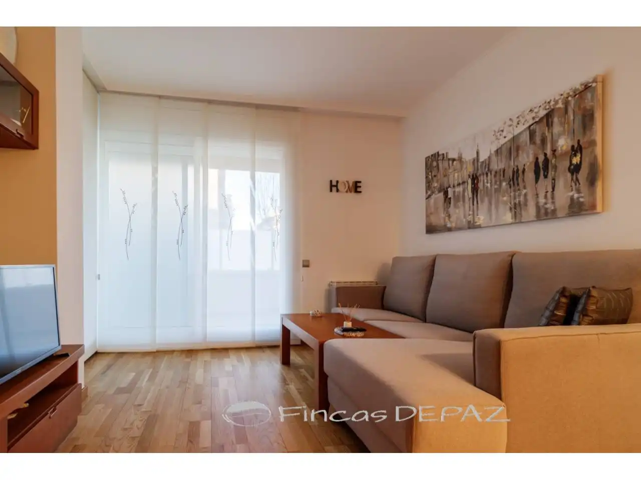 Living room of Flat for sale in Castelldefels  with Heating, Private garden and Parquet flooring