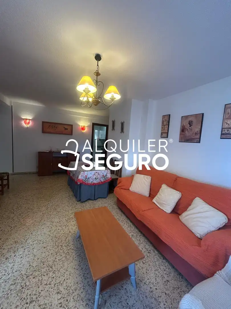 Living room of Flat for rent in Granada  with Air Conditioner, Terrace and Furnished