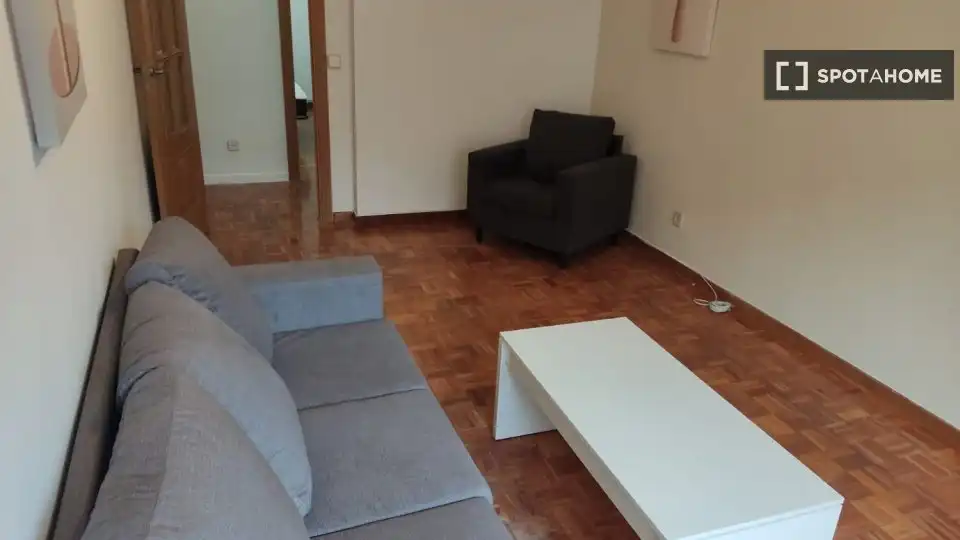 Living room of Flat for rent in Madrid  with Air Conditioner, Heating and Furnished