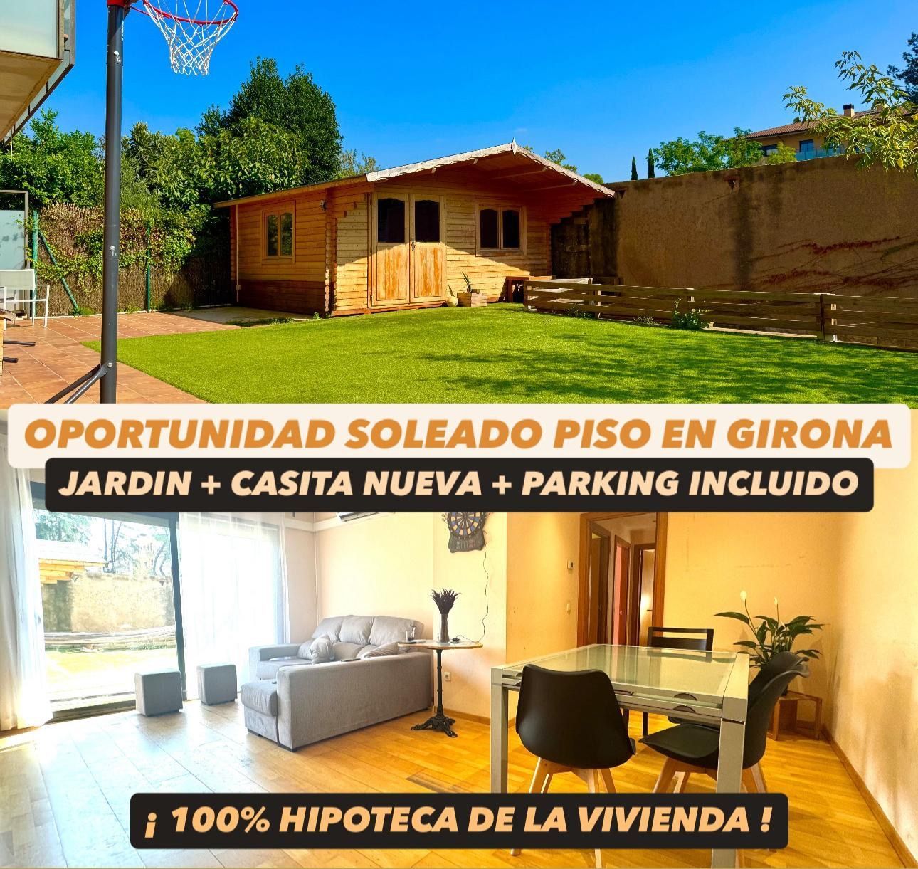 Garden of Flat for sale in Girona Capital  with Air Conditioner, Heating and Private garden