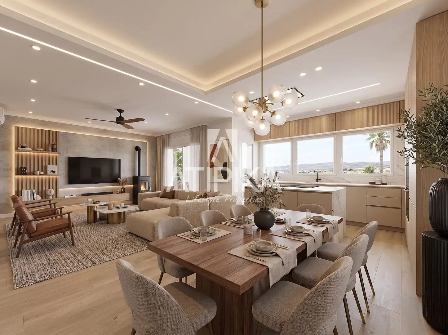 Living room of Houses for sale in Sant Pere de Ribes  with Swimming Pool, Oven and Washing machine