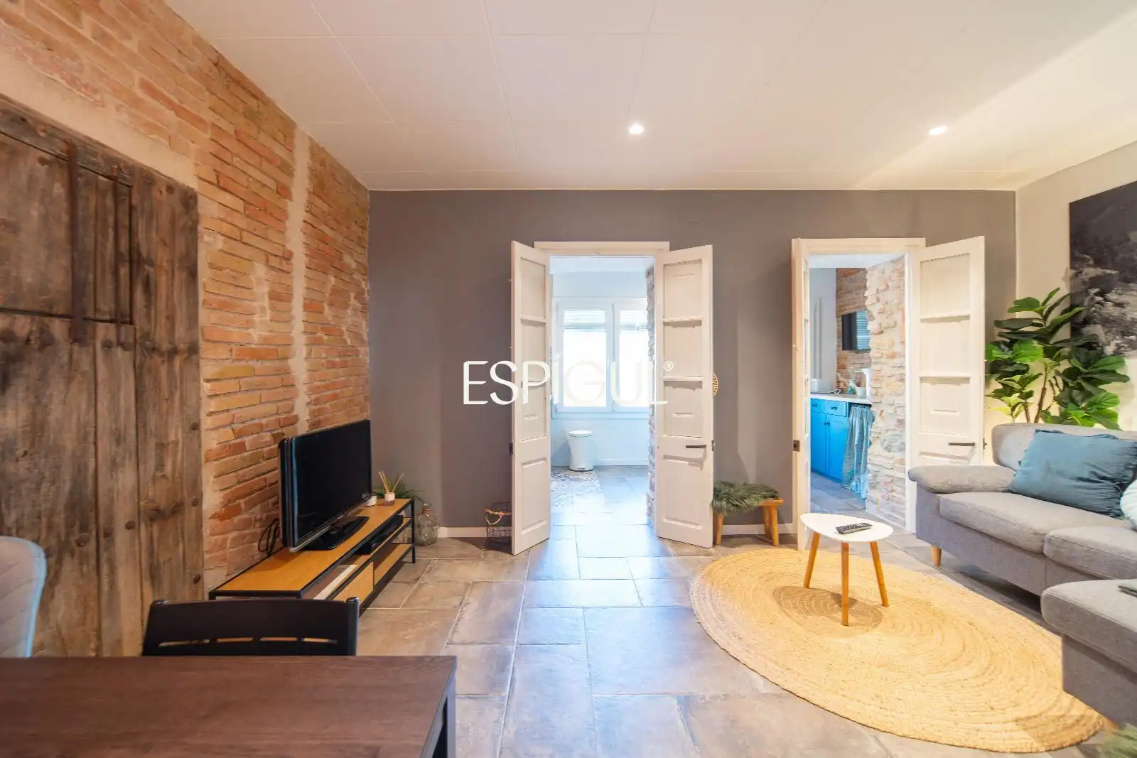 Wohnzimmer von Wohnung zum Verkauf in Girona mit Klimaanlage, Heizung und Terrasse