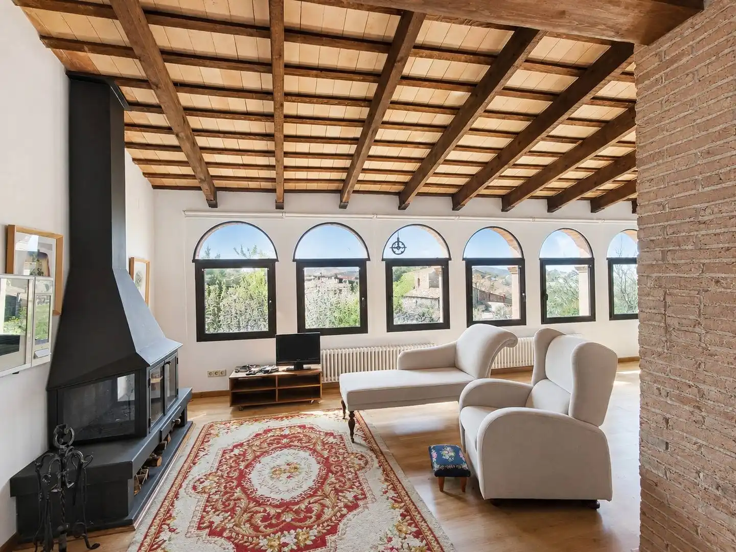 Wohnzimmer von Country house zum Verkauf in Forallac mit Heizung, Privatgarten und Terrasse