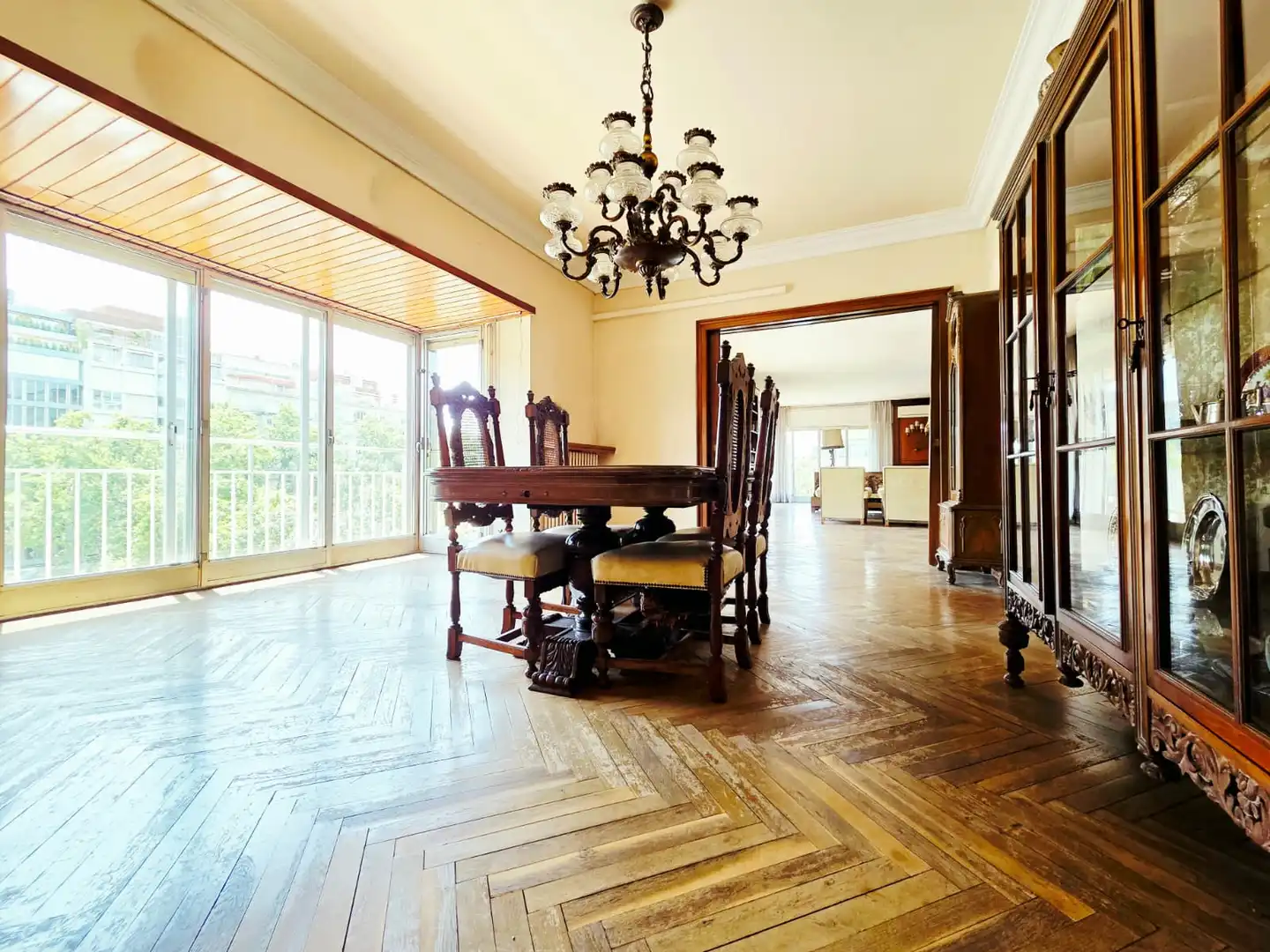Dining room of Flat for sale in Barcelona  with Air Conditioner, Heating and Parquet flooring