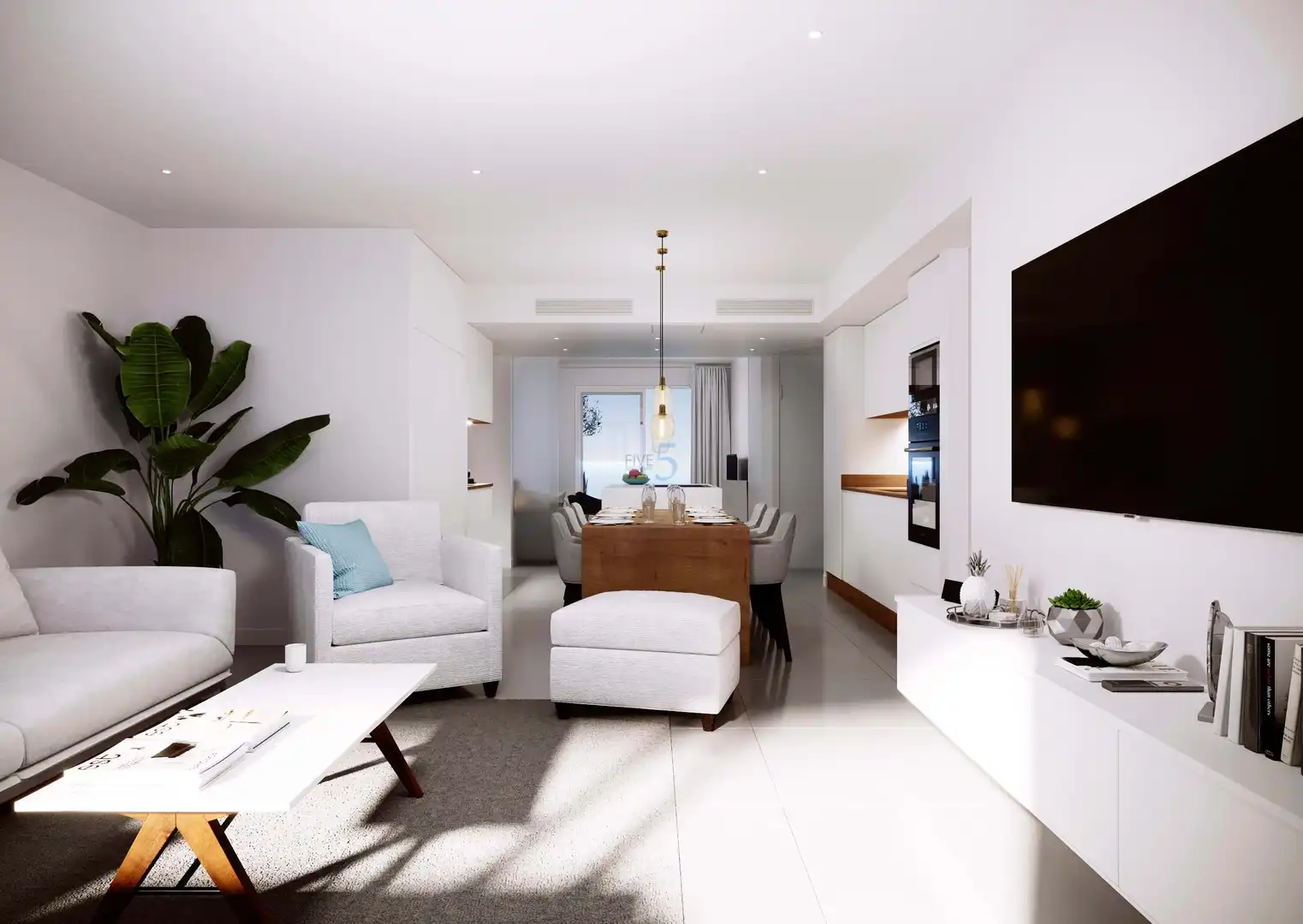 Sala de estar de Ático en venta en La Manga del Mar Menor con Piscina