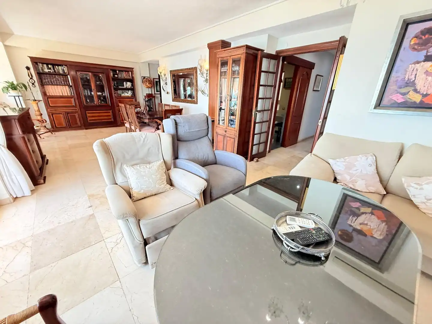 Wohnzimmer von Wohnung zur Miete in Málaga mit Klimaanlage, Terrasse und Möbliert