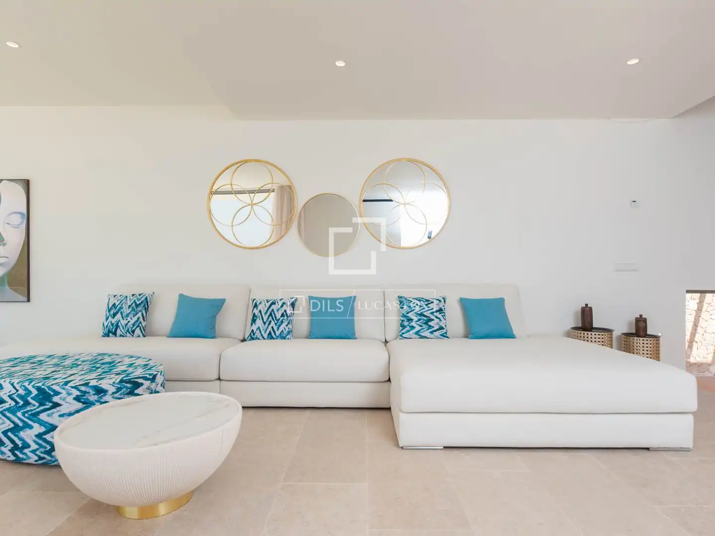 Sala de estar de Casa o chalet en venta en Sant Josep de sa Talaia con Aire acondicionado, Calefacción y Jardín privado