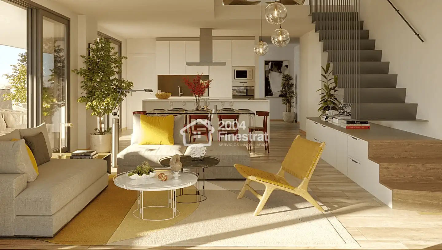 Living room of Flat for sale in Villajoyosa / La Vila Joiosa  with Air Conditioner, Terrace and Community pool