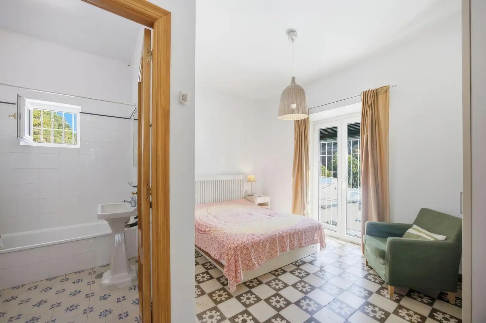 Schlafzimmer von Haus oder Chalet zum Verkauf in Vejer de la Frontera mit Privatgarten, Terrasse und Möbliert