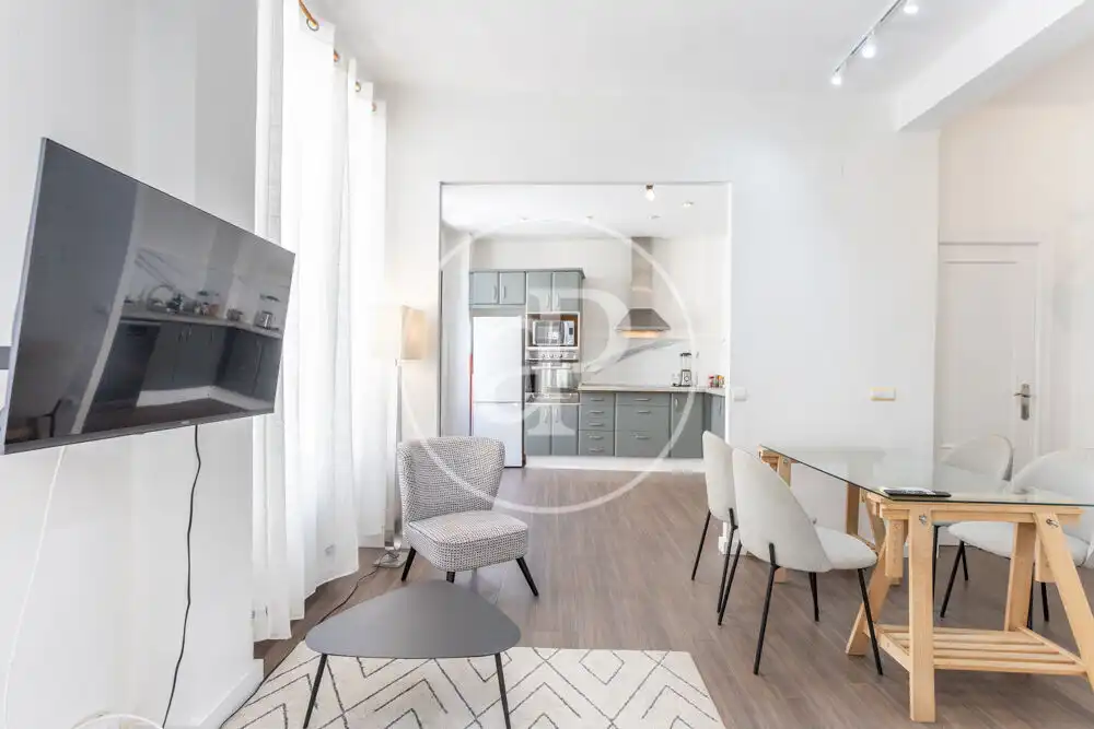 Living room of Flat for rent in Valencia  with Air Conditioner, Heating and Furnished