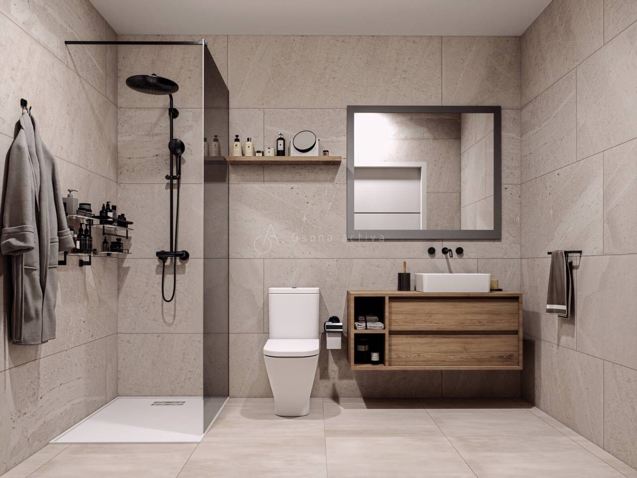 Bathroom of Flat for sale in Centelles  with Terrace and Balcony