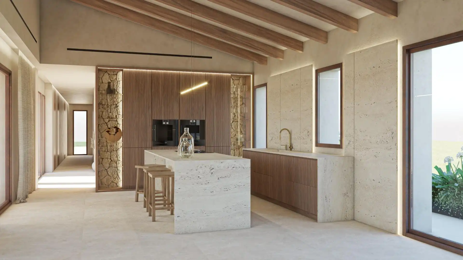 Küche von Country house zum Verkauf in Artà mit Klimaanlage, Heizung und Privatgarten