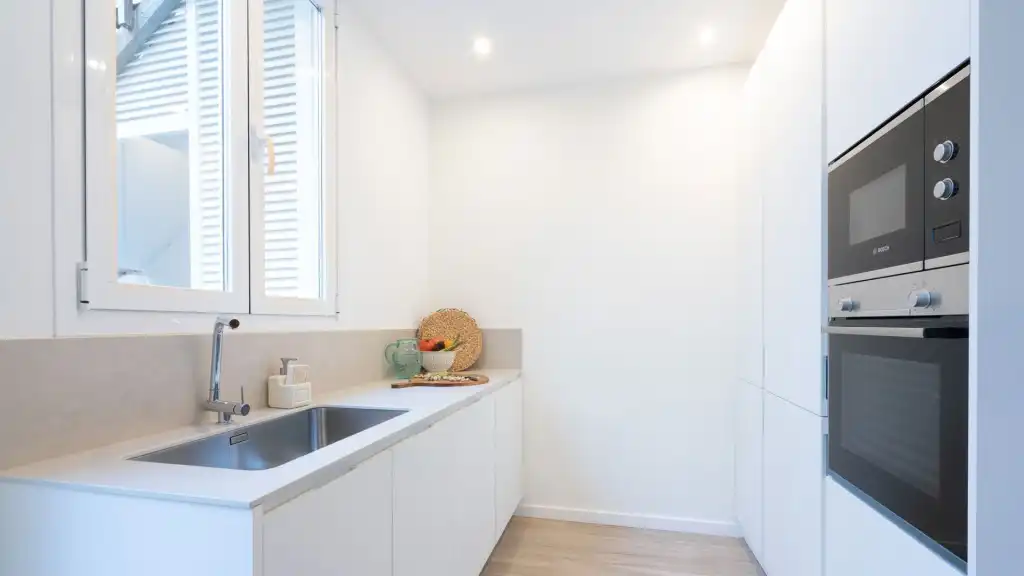 Cocina de Apartamento de alquiler en  Palma de Mallorca con Aire acondicionado, Terraza y Amueblado