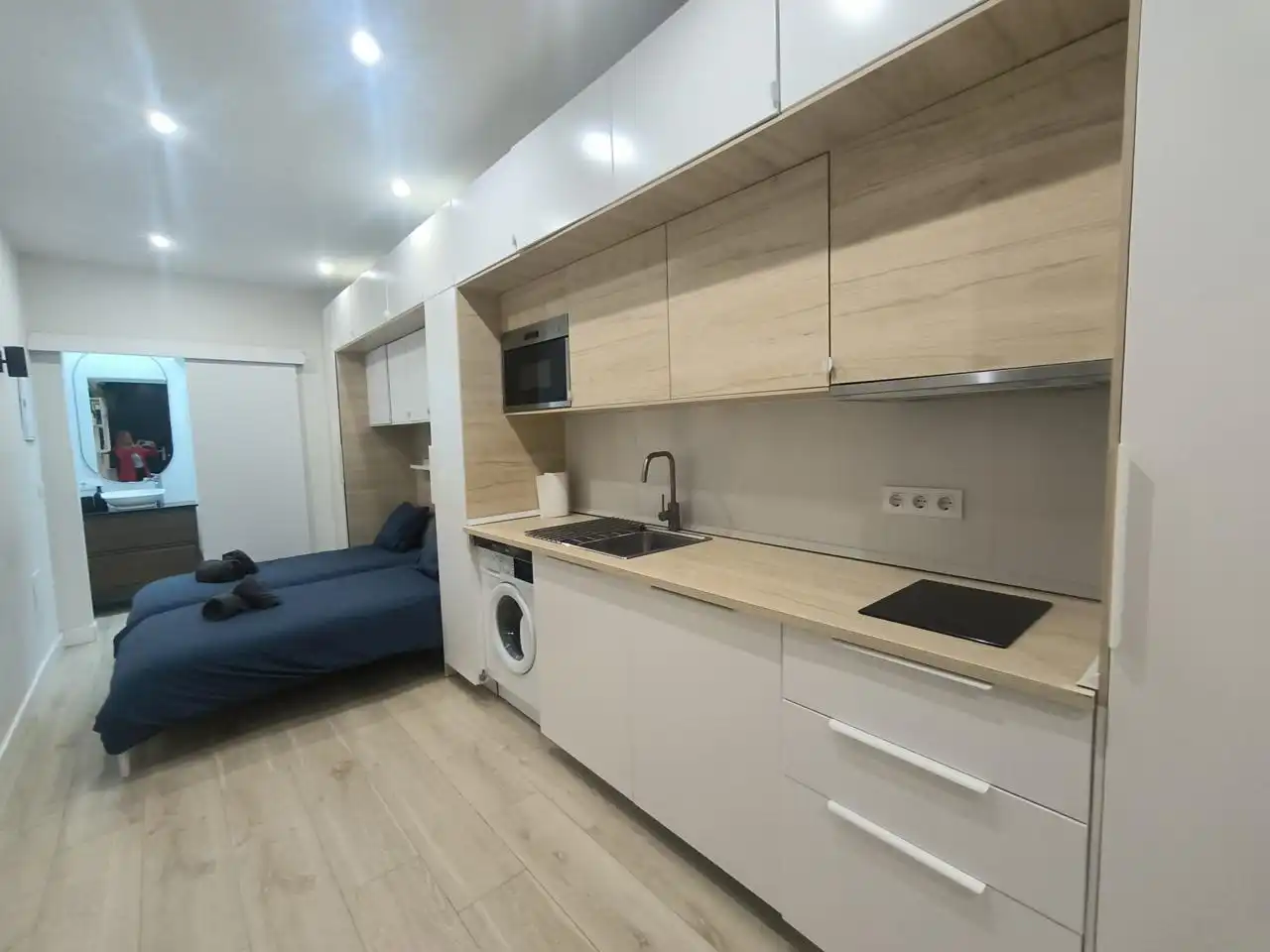 Cocina de Estudio de alquiler en Benalmádena con Aire acondicionado y Amueblado
