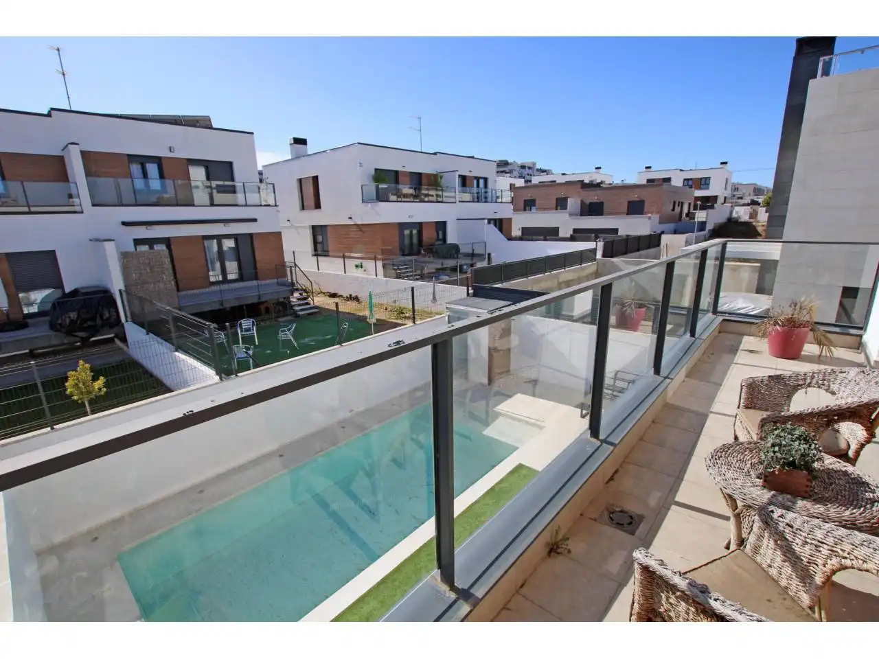 Swimming pool of Detached homes for sale in Guadalajara  with Heating, Private garden and Swimming Pool