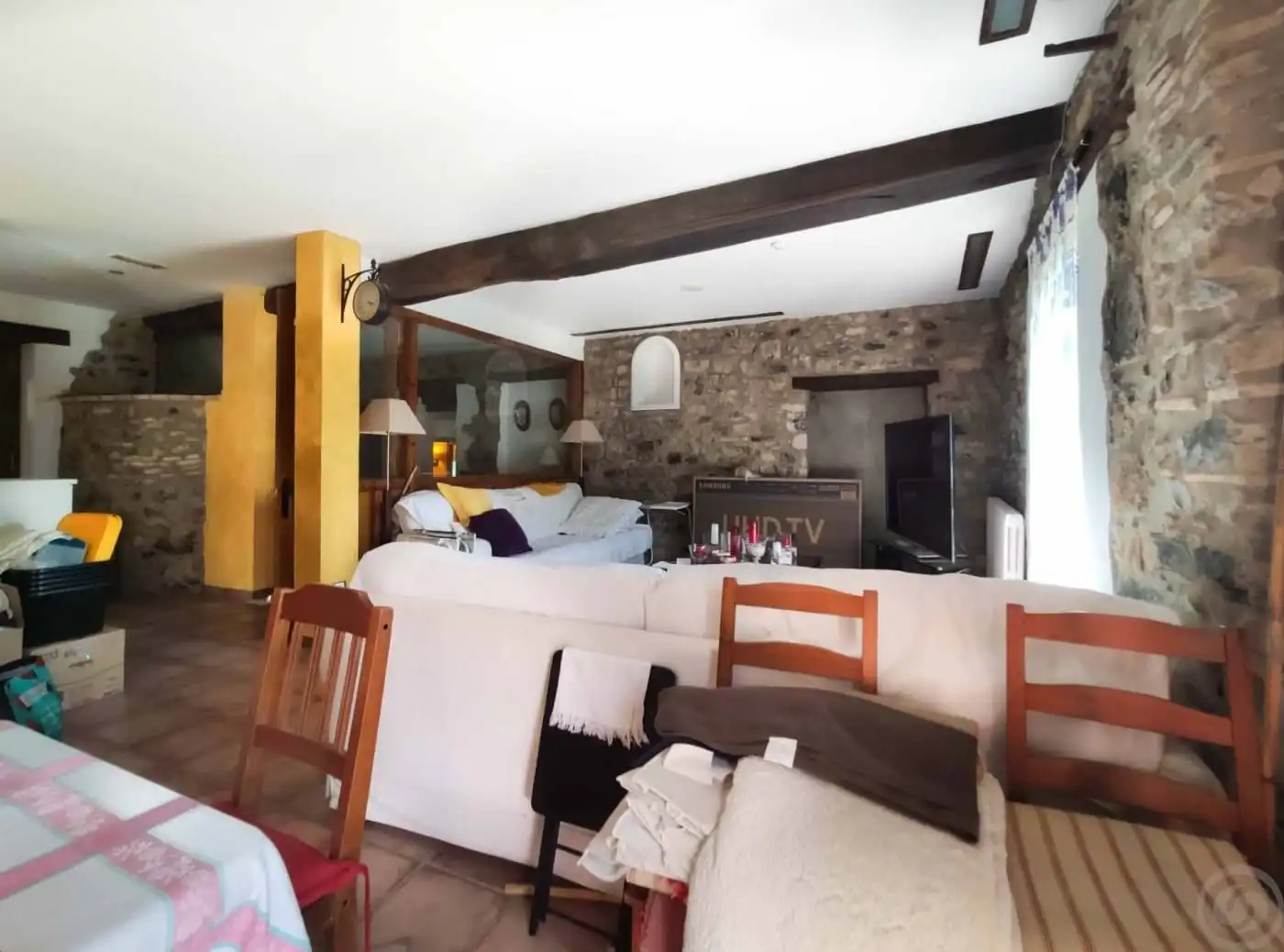 Living room of Houses for sale in La Vall de Bianya  with Heating, Terrace and Storage room