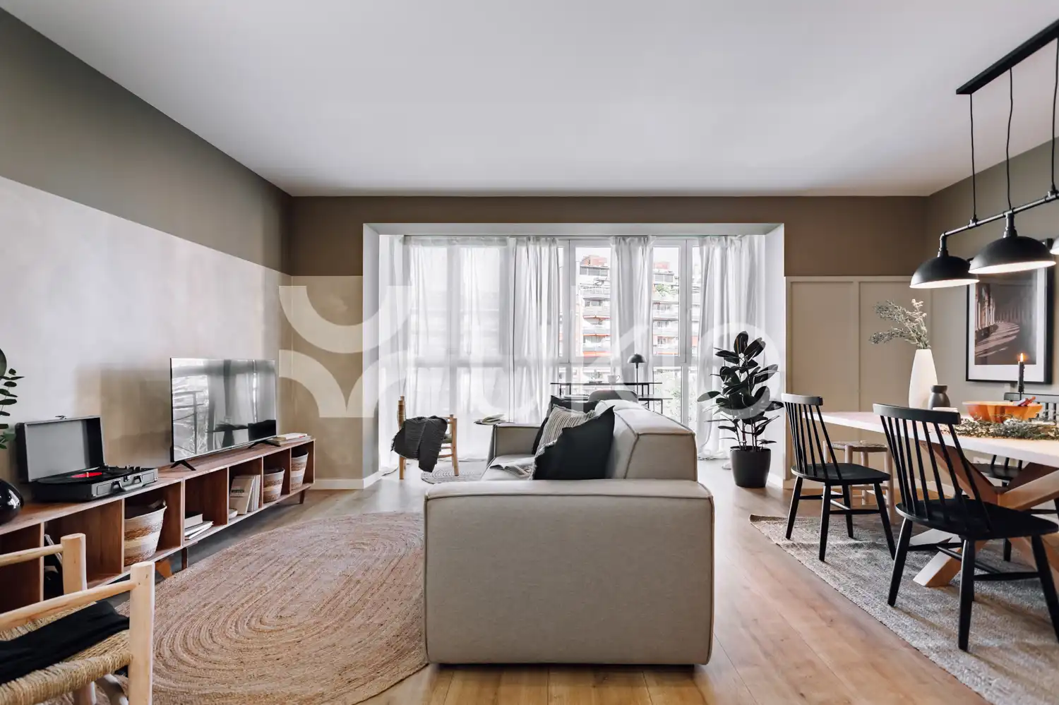 Living room of Apartments for rent in Barcelona  with Air Conditioner, Heating and Furnished