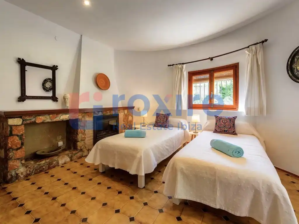Habitación de Casa o chalet de alquiler en Sant Josep de sa Talaia con Aire acondicionado, Jardín privado y Terraza
