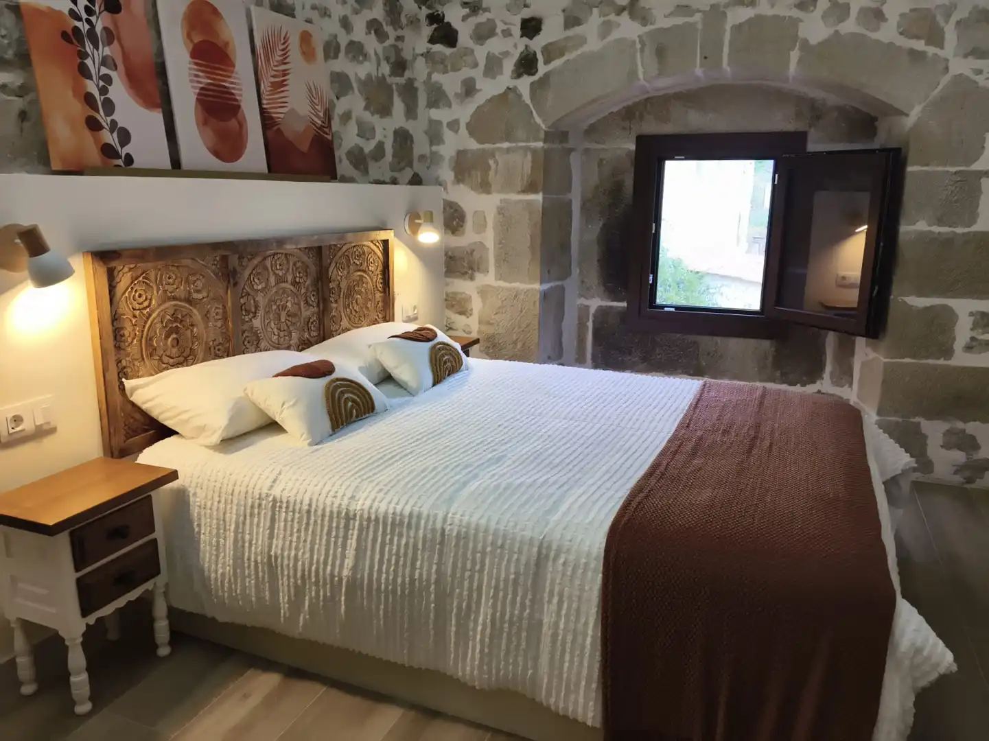 Dormitori de Casa adosada de lloguer en Riotuerto amb Calefacció, Jardí privat i Terrassa