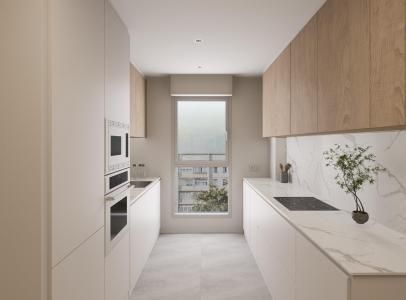 Kitchen of Flat for sale in A Coruña Capital   with Heating, Terrace and Storage room