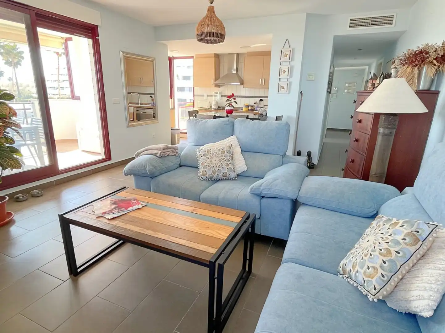 Wohnzimmer von Wohnungen zum Verkauf in Dénia mit Klimaanlage, Heizung und Privatgarten
