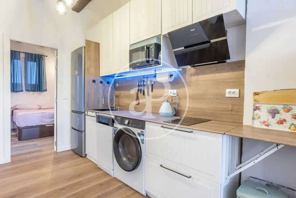 Küche von Wohnung zur Miete in Valencia mit Klimaanlage, Heizung und Terrasse