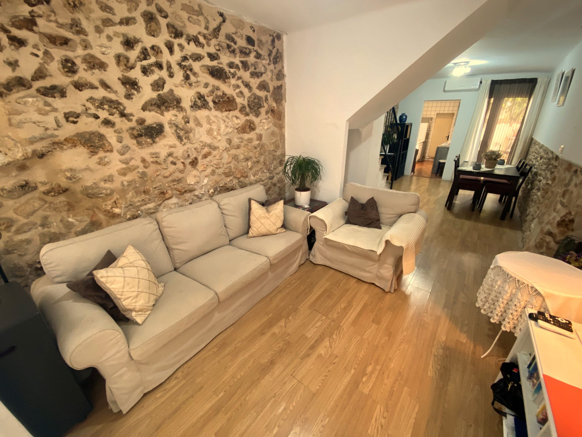 Living room of Single-family semi-detached for sale in Llubí  with Air Conditioner, Parquet flooring and Terrace