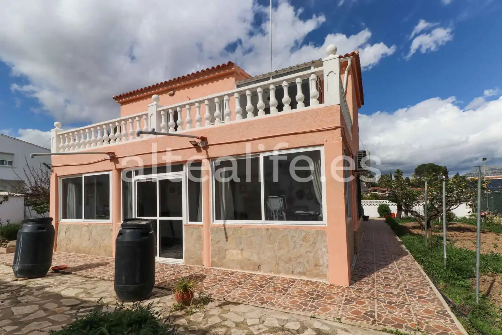 Exterior view of Houses for sale in L'Alfàs del Pi  with Air Conditioner, Private garden and Terrace