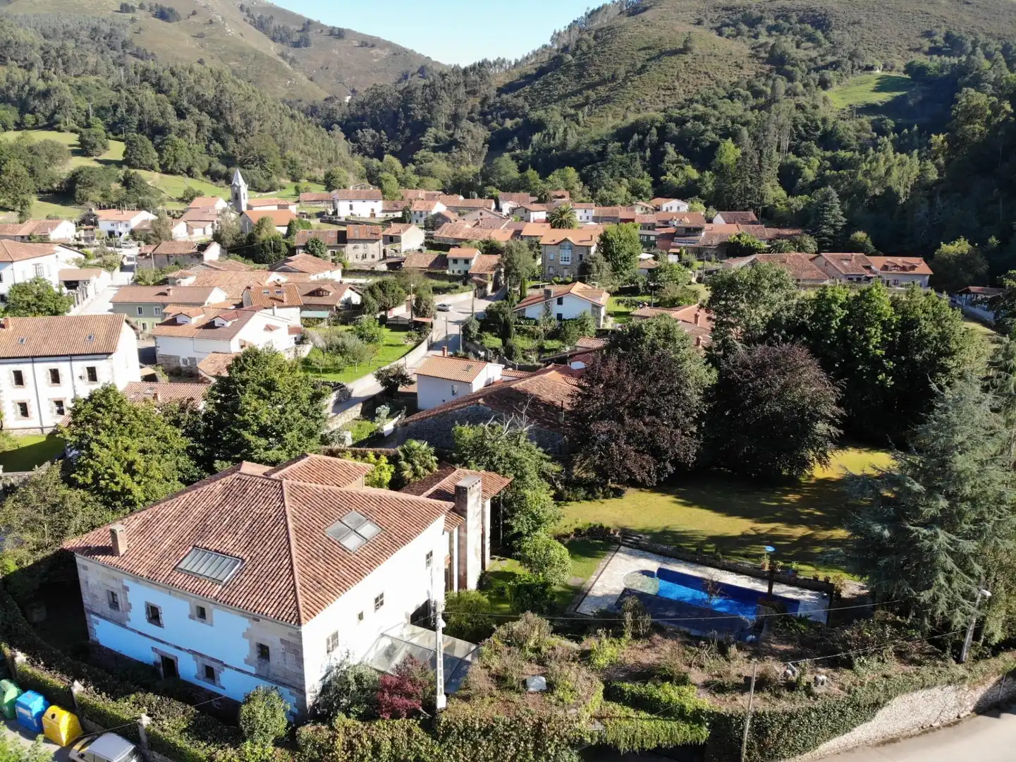 Vista exterior de Casa o chalet en venta en Mazcuerras con Jardín privado y Piscina