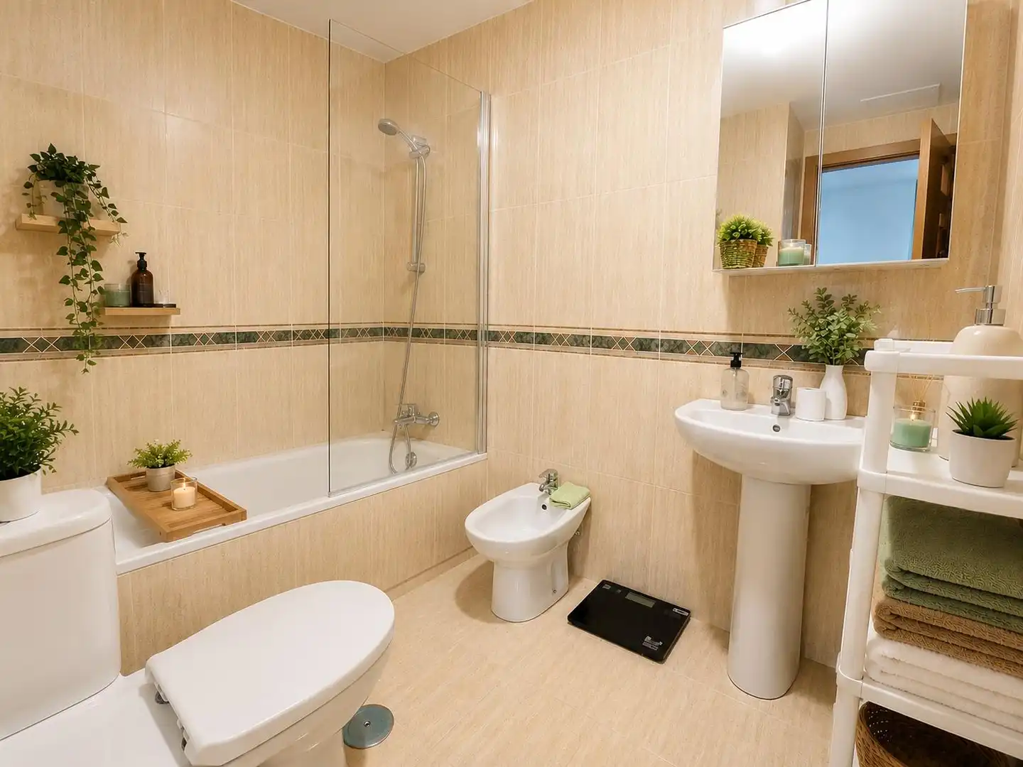 Baño de Apartamento en venta en Rianxo con Calefacción, Trastero y Amueblado