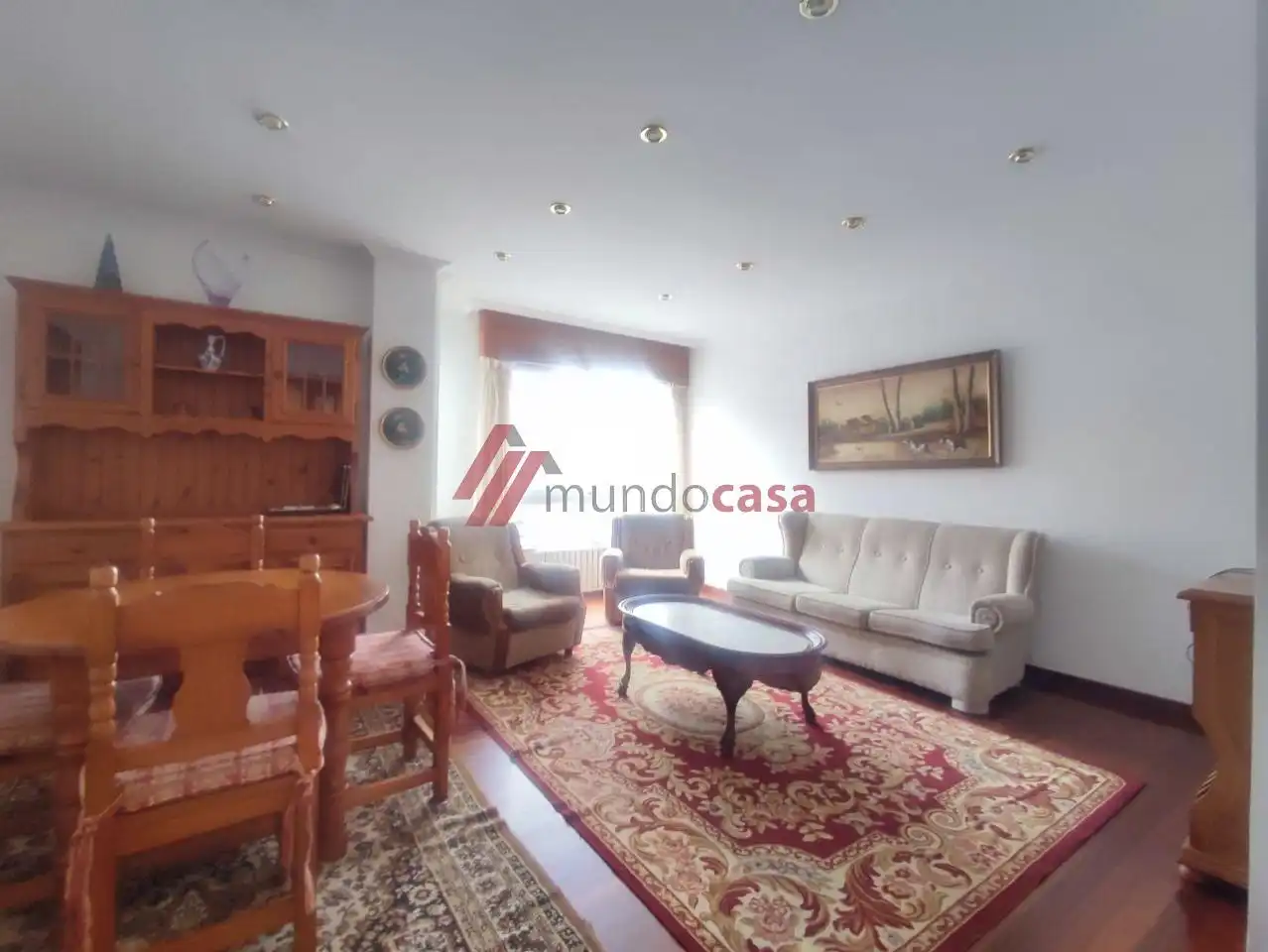 Wohnzimmer von Wohnung zur Miete in Ferrol mit Heizung, Parkett und Terrasse