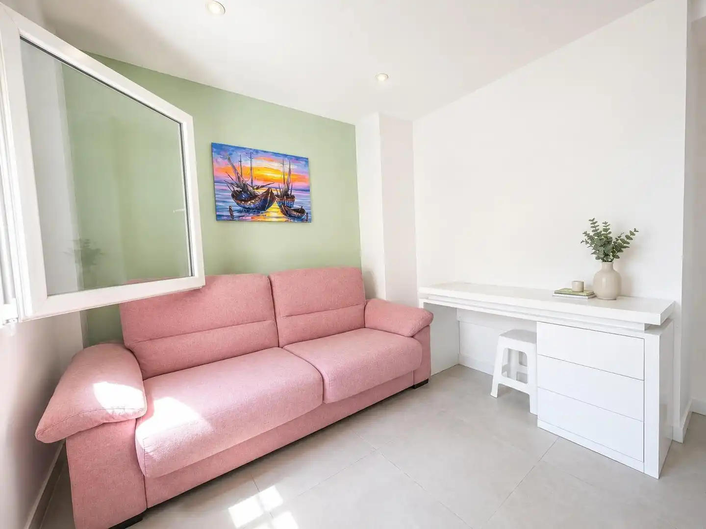 Sala de estar de Piso en venta en Málaga con Aire acondicionado y Balcón