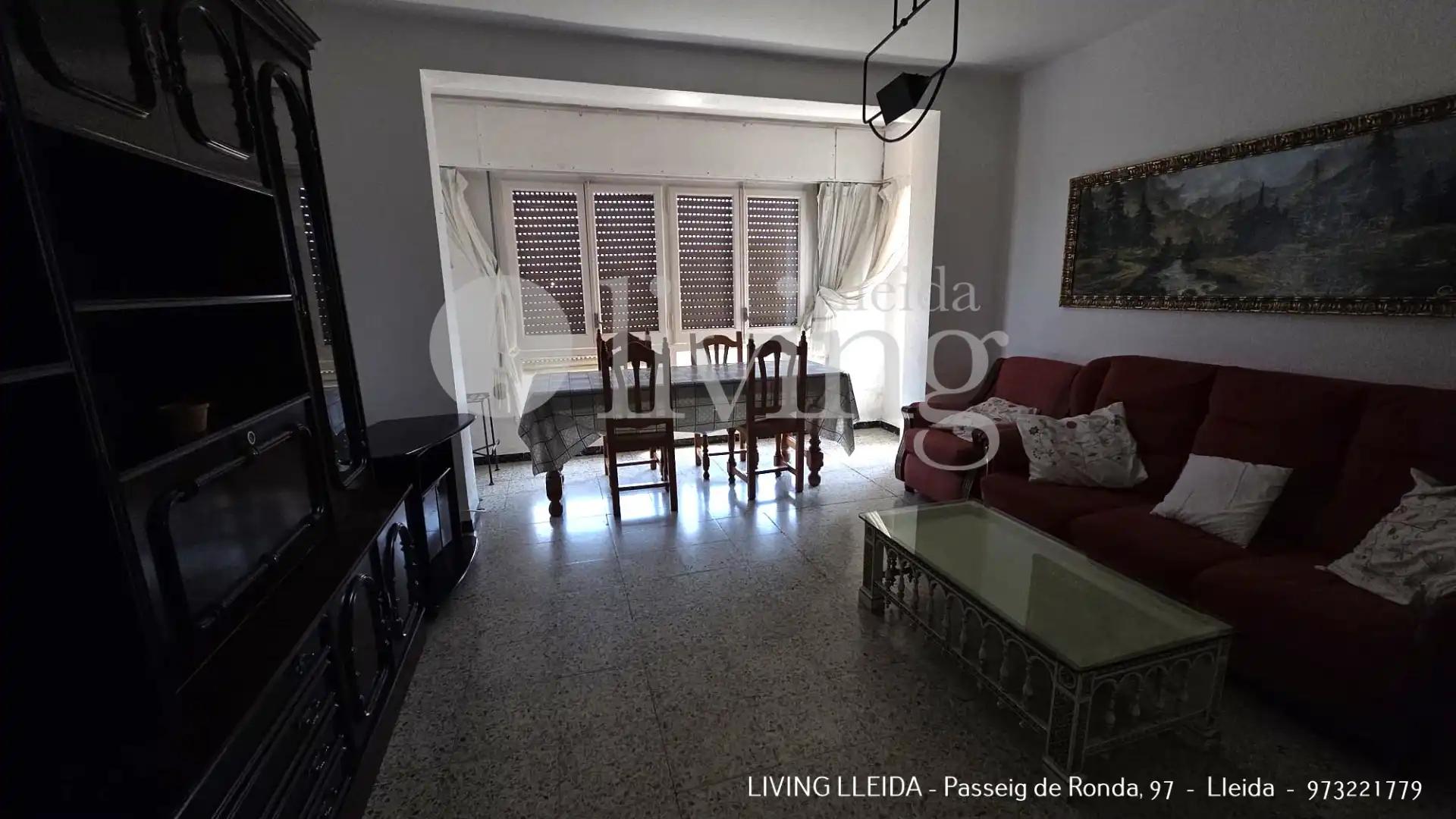 Living room of Flat for rent in Lleida  with Heating, Parquet flooring and Furnished