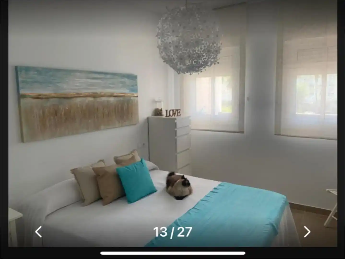 Schlafzimmer von Wohnung zur Miete in Rota mit Klimaanlage, Privatgarten und Schwimmbad