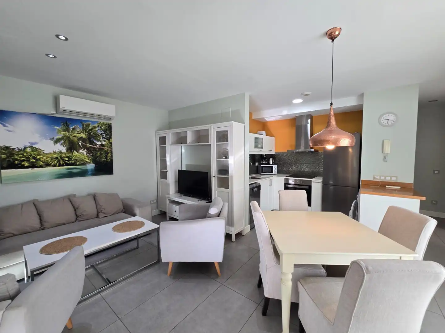 Living room of Apartments for rent in Mogán  with Air Conditioner, Terrace and Furnished