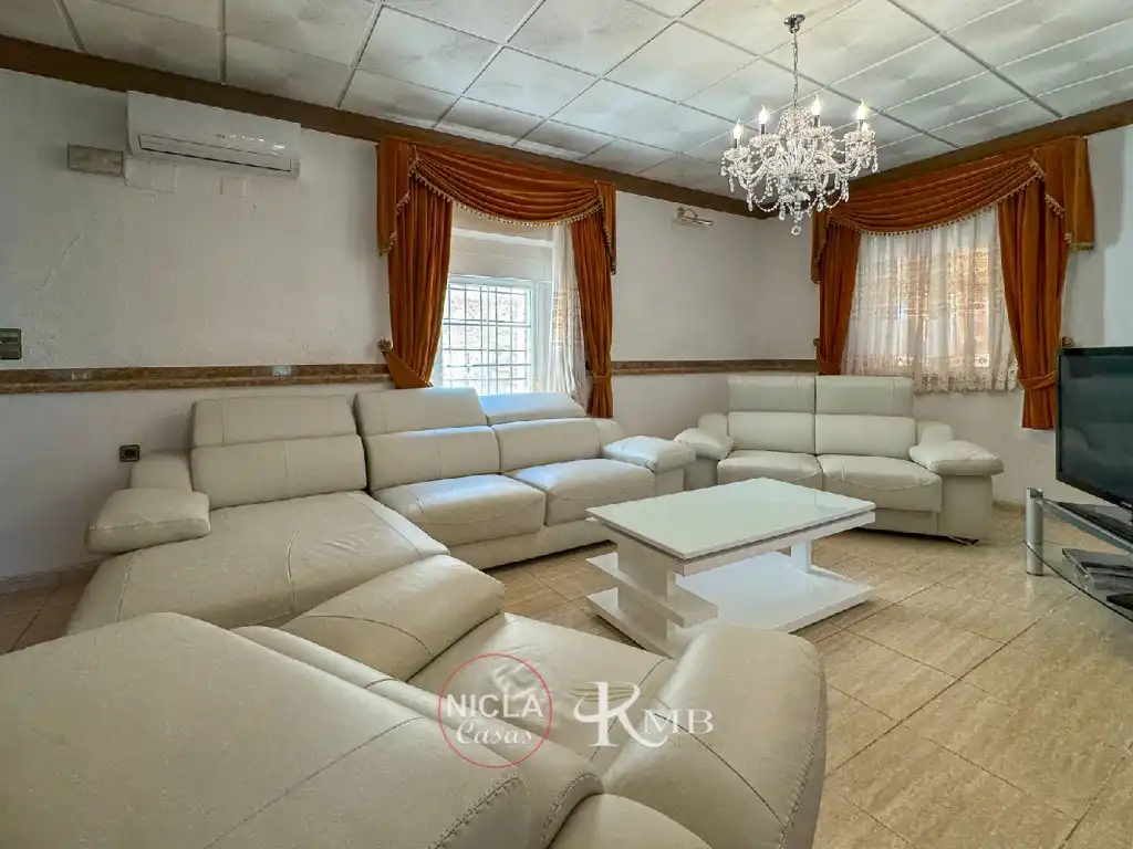 Living room of Houses for sale in Cuevas del Almanzora  with Air Conditioner, Private garden and Terrace