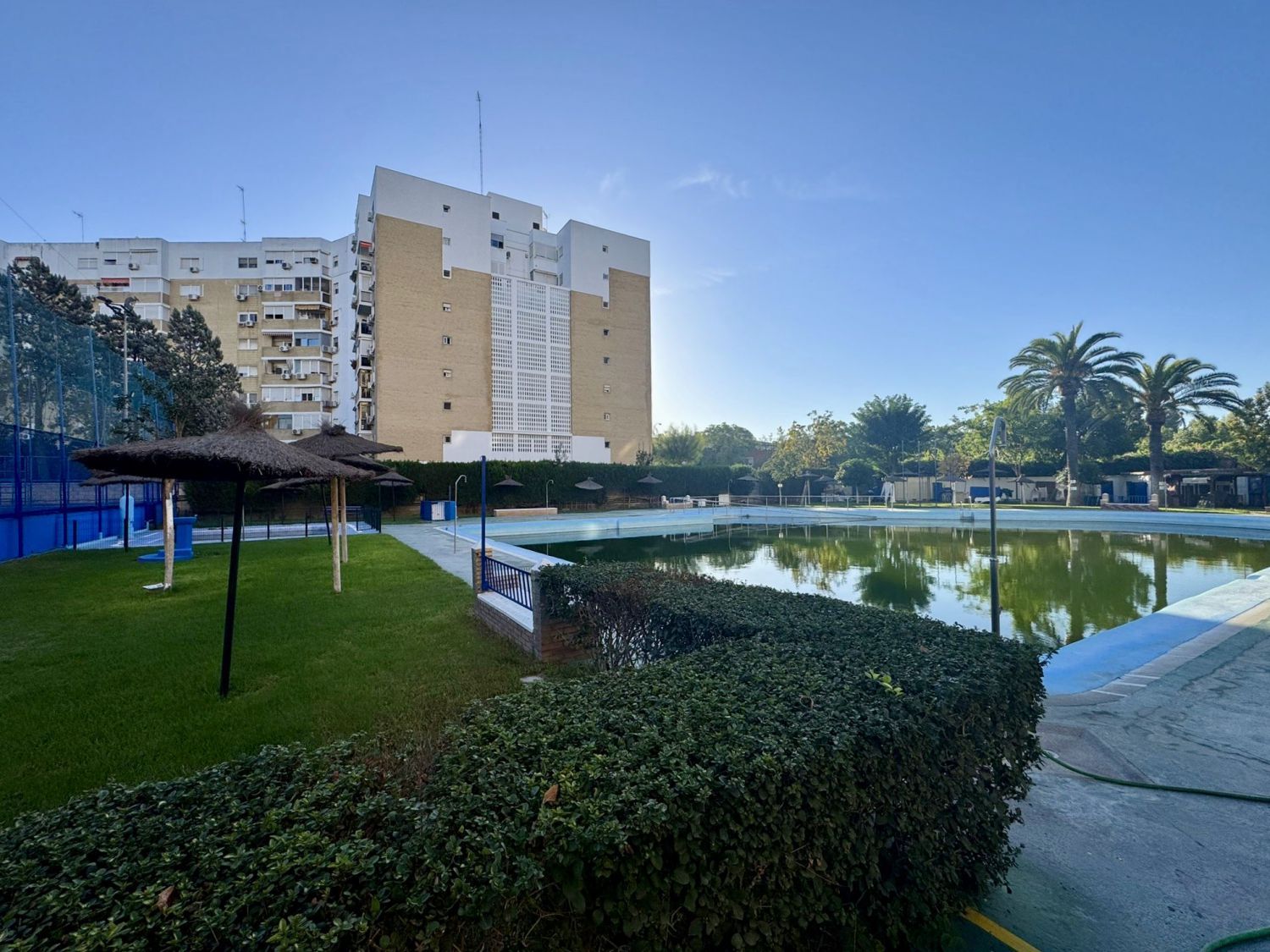 Swimming pool of Flat for sale in  Sevilla Capital  with Air Conditioner, Terrace and Community pool