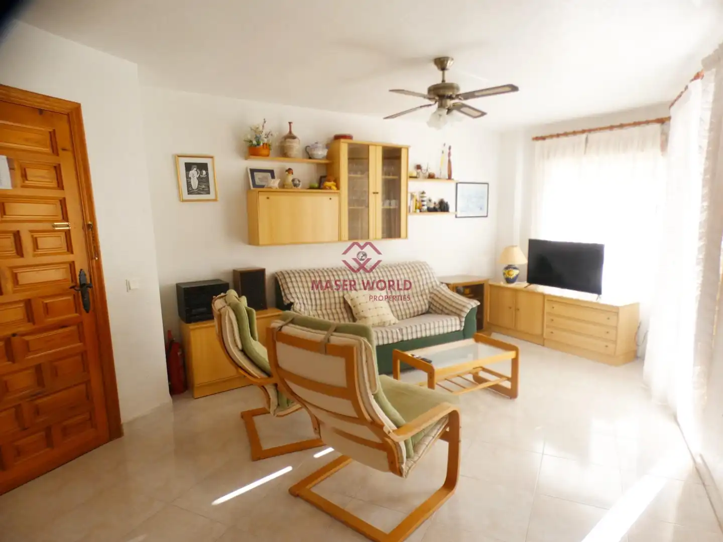 Living room of Flat for sale in Mazarrón  with Terrace, Furnished and Community pool