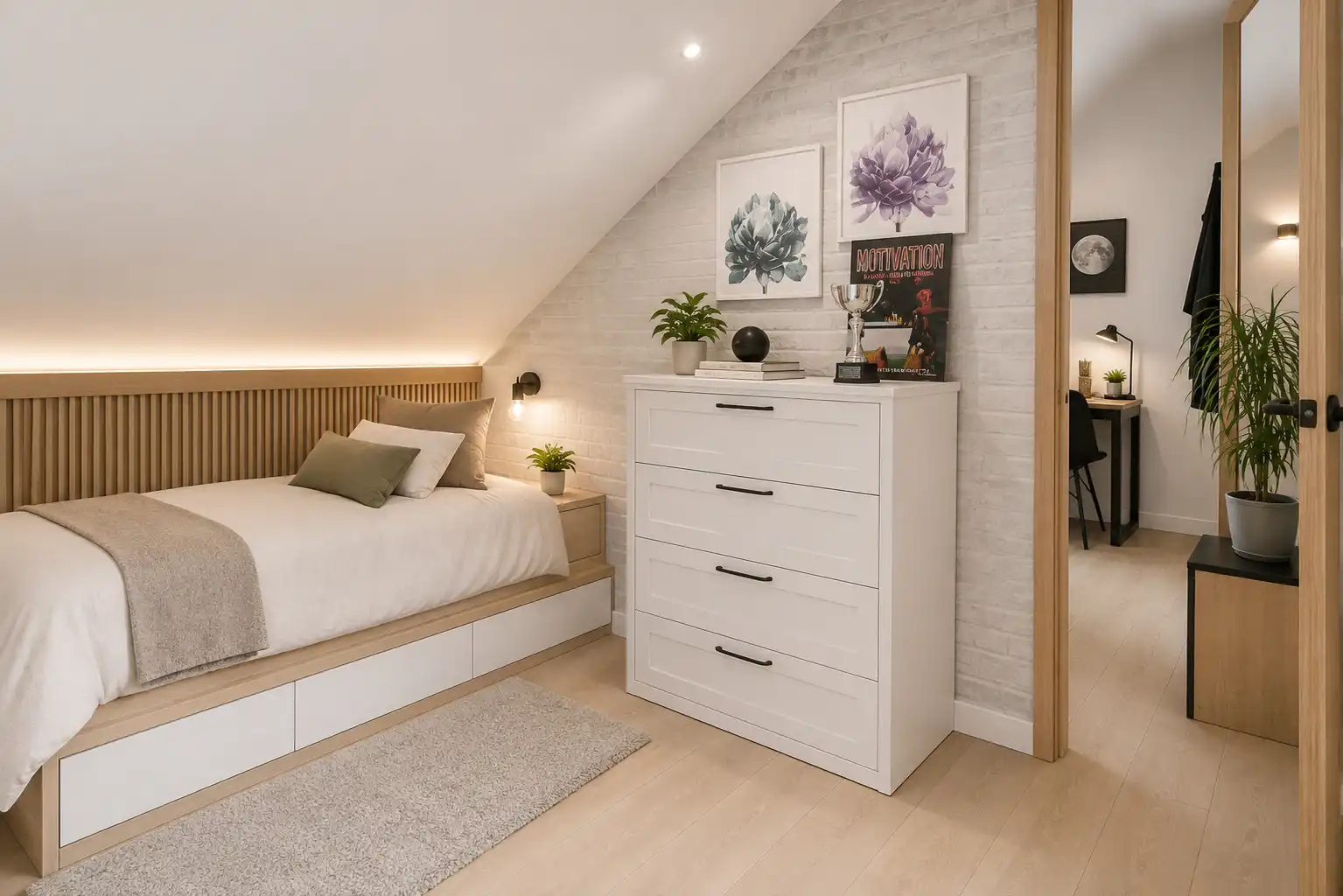 Bedroom of Flat for sale in Brunete  with Air Conditioner, Heating and Private garden