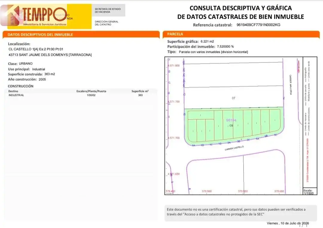 Nau industrial en venda en Sant Jaume dels Domenys