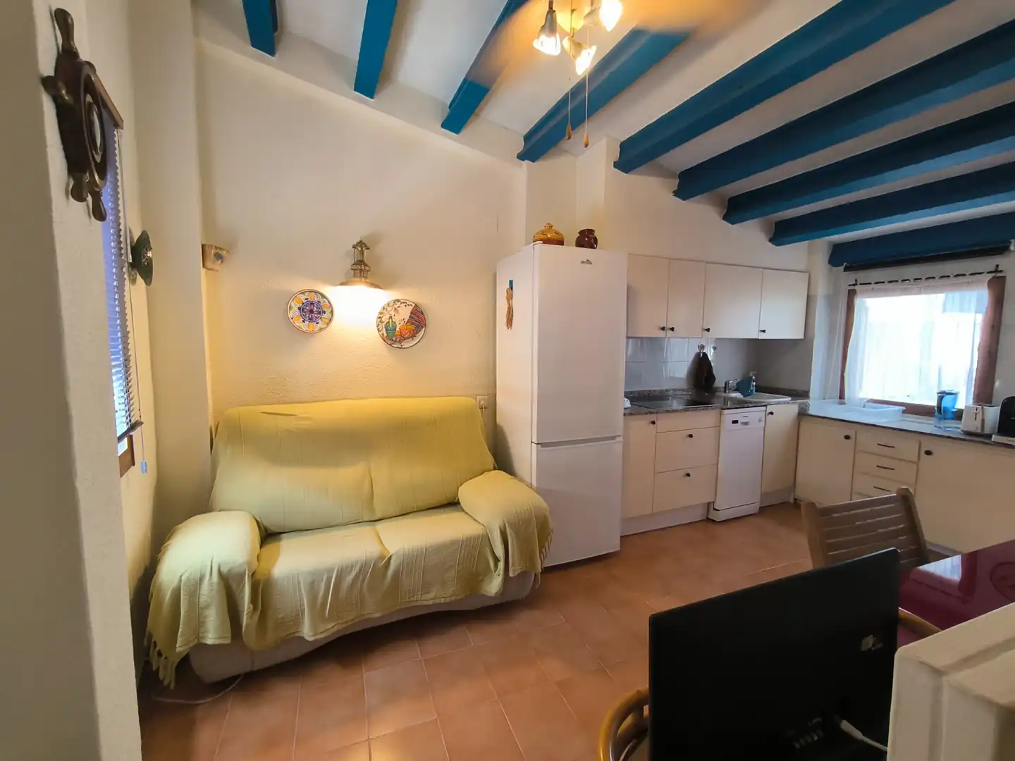 Sala de estar de Piso en venta en La Ràpita con Terraza, Amueblado y Balcón