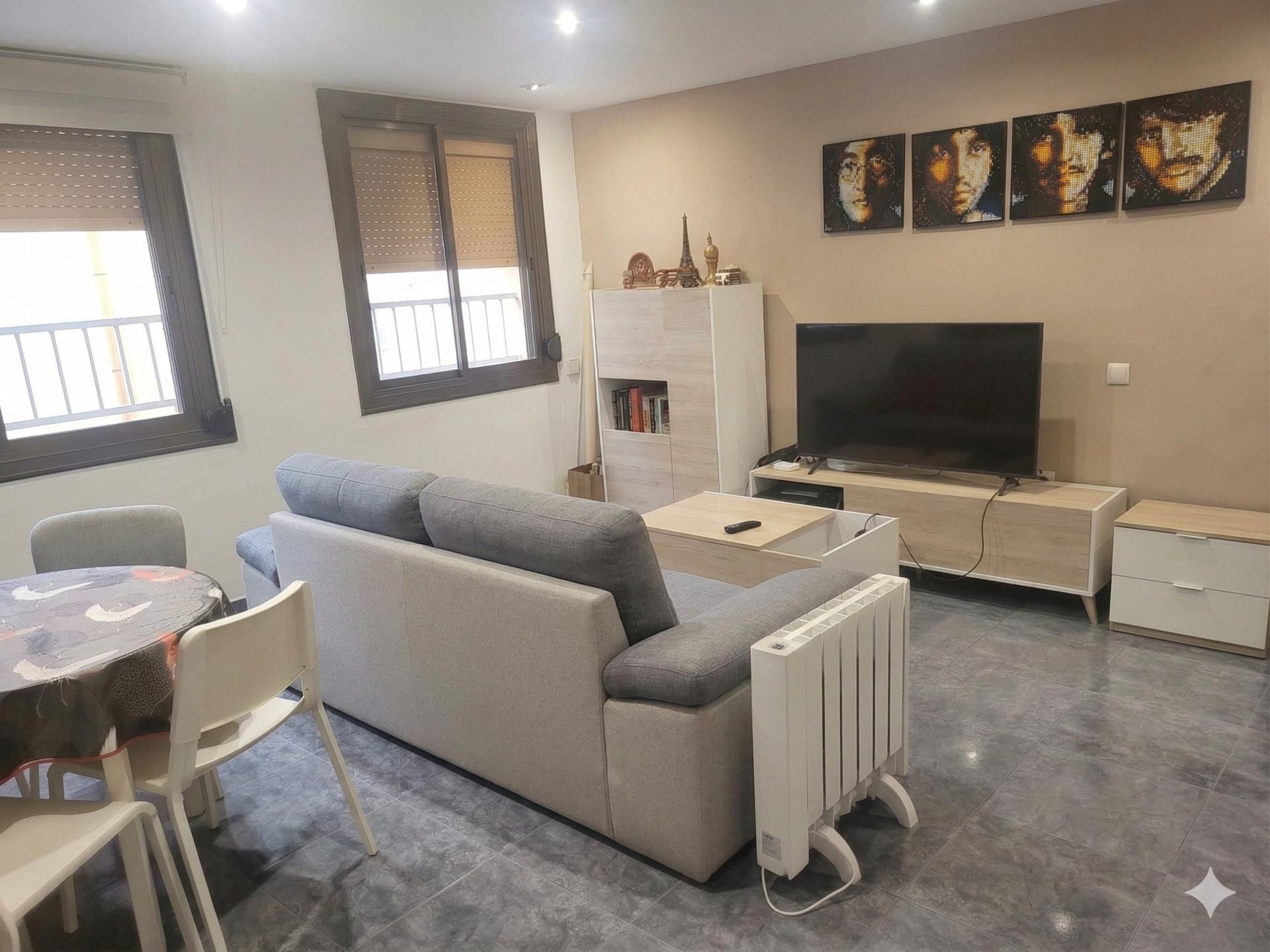 Sala de estar de Apartamento en venta en Badalona
