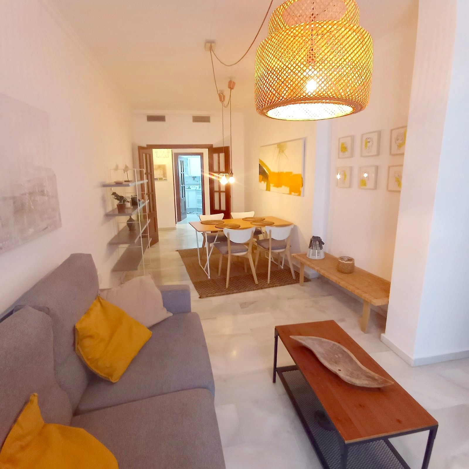 Living room of Flat to rent in Málaga Capital  with Air Conditioner and Furnished