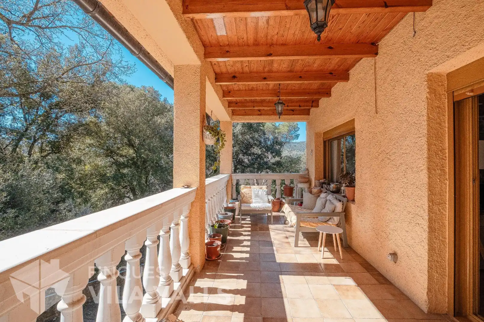 Terrassa de Casa o xalet en venda en Sant Quirze Safaja amb Jardí privat, Parquet i Terrassa