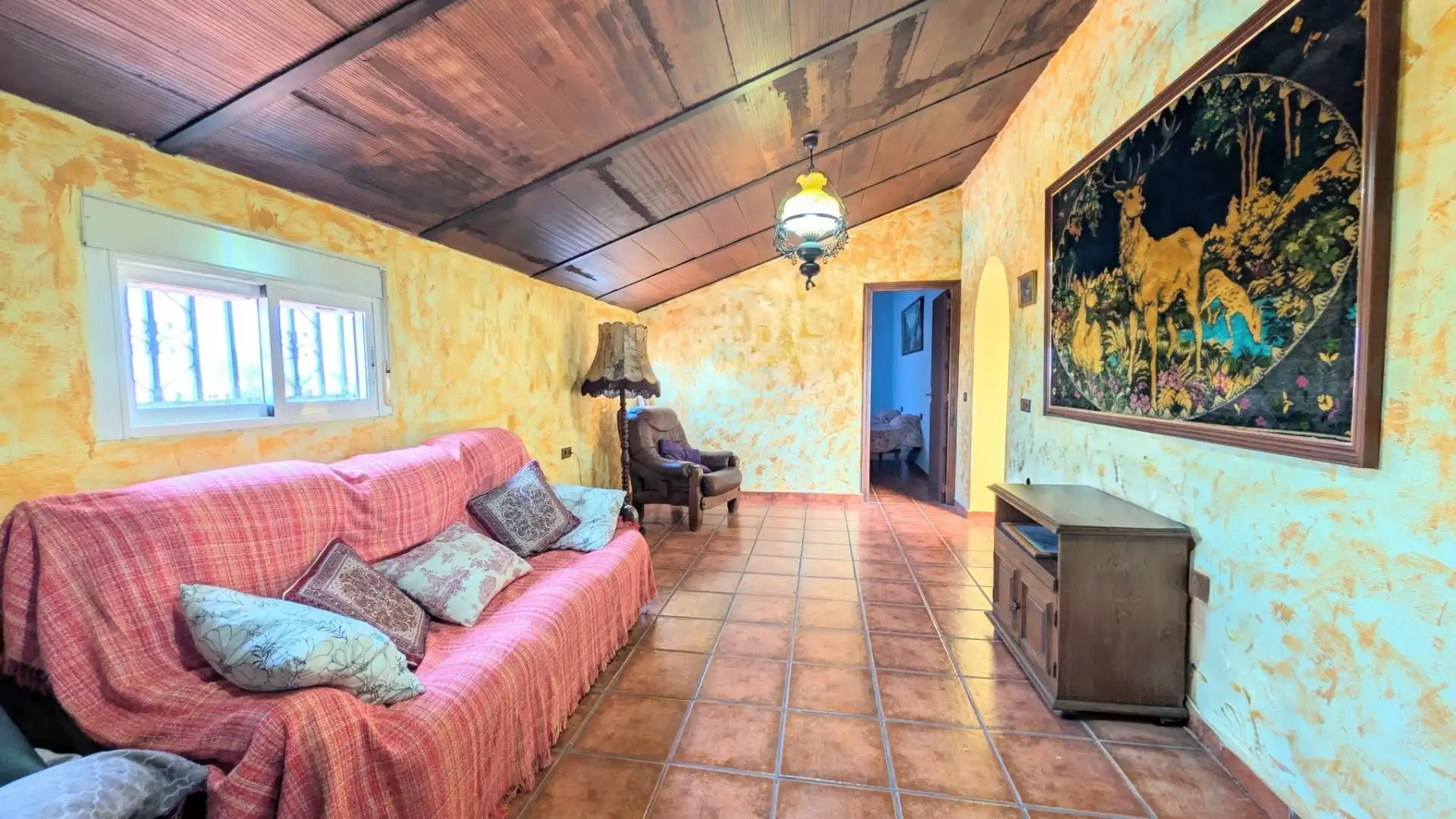Sala d'estar de Casa o xalet en venda en Elche / Elx amb Aire condicionat, Calefacció i Jardí privat