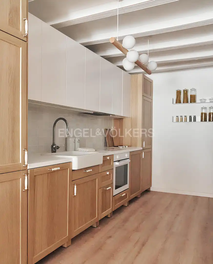 Cocina de Piso de alquiler en Barcelona con Aire acondicionado, Calefacción y Balcón