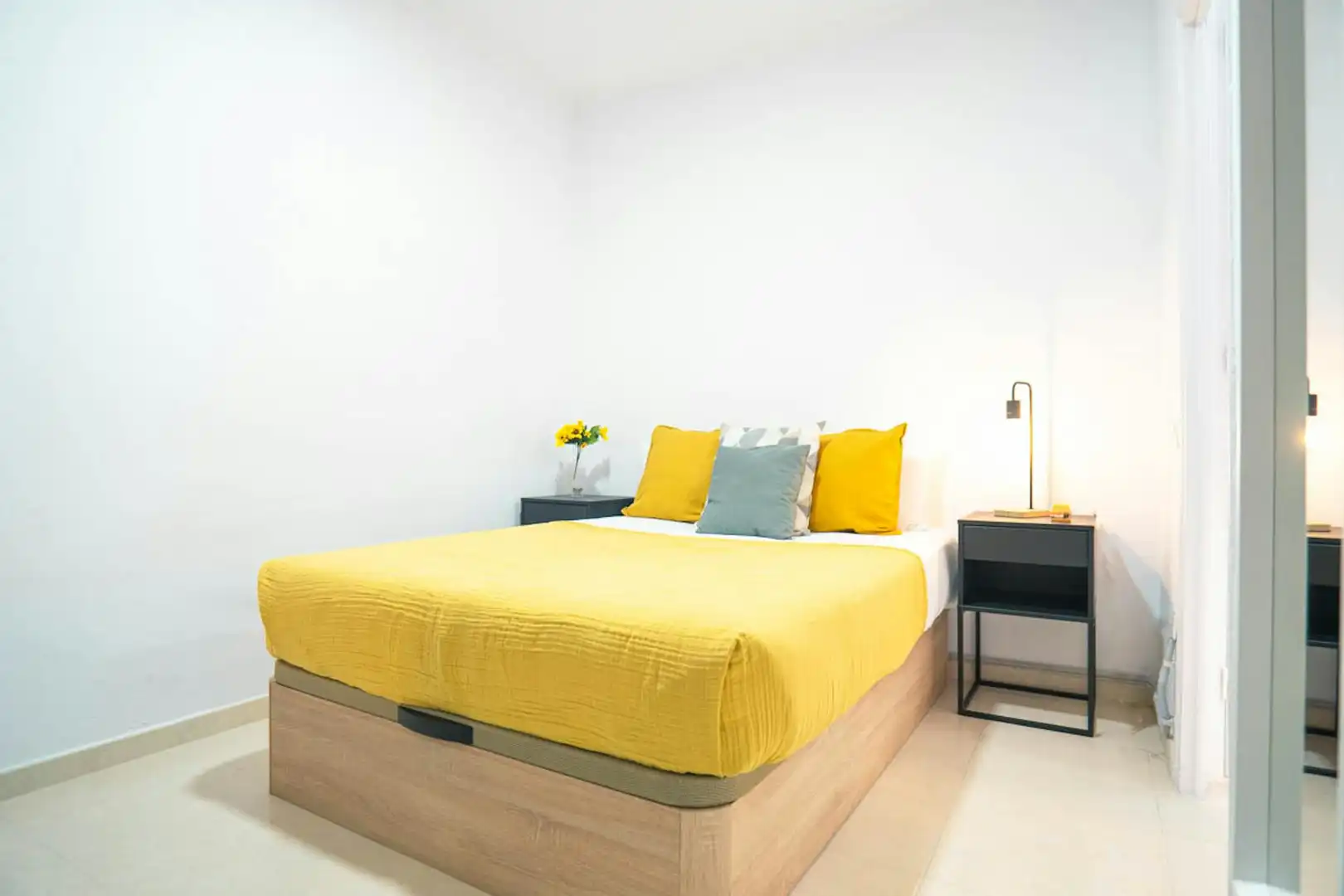 Schlafzimmer von Wohnung zur untervermieten in  Barcelona Capital mit Heizung und Waschmaschine