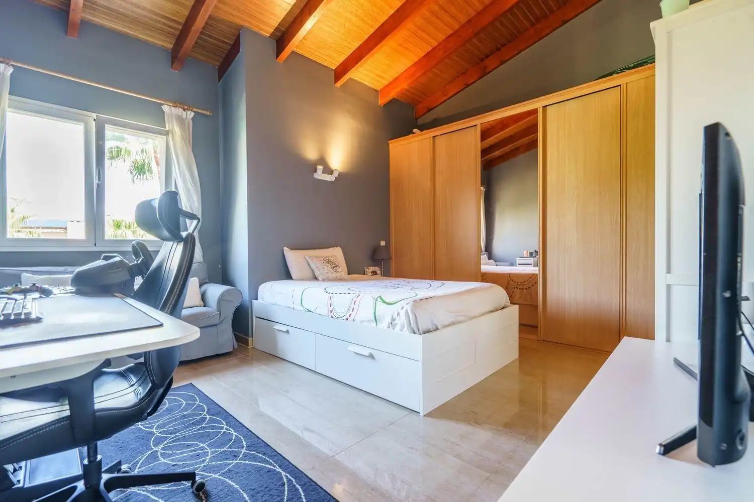 Schlafzimmer von Haus oder Chalet zum Verkauf in Llucmajor mit Klimaanlage, Privatgarten und Terrasse